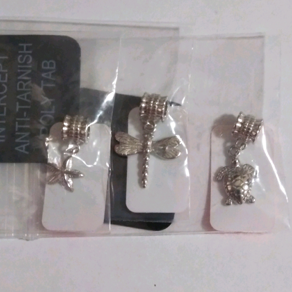Turtle Dragonfly Starfish 925 Charms